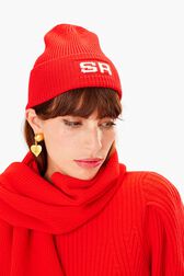 Bonnet SR Rouge vue portée de face