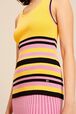 Women Multicolor Striped Tank Top Orange details view 2