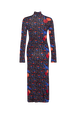 Women Cherry Print Viscose Maxi Dress Multico crea cherries back view