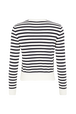 Pull rayé à col rond 1968 Navy vue de dos