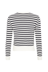 Pull rayé à col rond 1968 Navy vue de dos