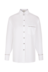 Poplin shirt White front view