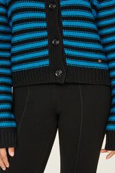 Women Big Poor Boy Striped Cardigan Striped black/pruss.blue details view 2