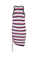 Short striped tank dress Pink back view