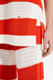 Women Two-Coloured Striped Openwork Tank Top Striped coral/ecru details view 2