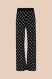 Women Jacquard Pants Black back view