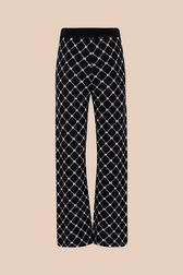 Women Jacquard Pants Black back view