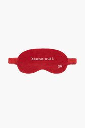 Masque de nuit velours femme Rouge vue de face