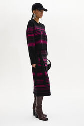 Midi Wrap Skirt Fuchsia details view 1