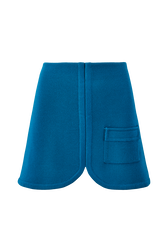 Mini jupe maille milano femme Bleu de prusse vue de face