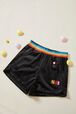 Short fille velours Noir vue de détail 1