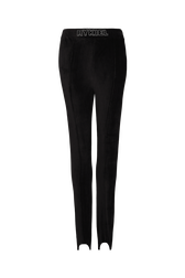 Fuseau taille haute en velours Noir vue de face