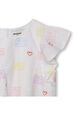 Blouse with embroidered hearts Multico white details view 1