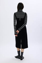 Robe à bretelles en velours Noir vue portée de dos