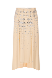 Jupe en jersey asymétrique à studs Vanilla vue de face
