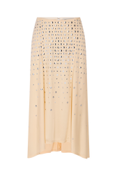 Jupe en jersey asymétrique à studs Vanilla vue de face