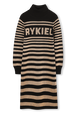 Robe Pull Rayée Dorée Rayures noir/gold vue de face