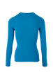 Women Ribbed Wool Sweater Prussian blue back view