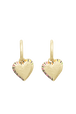 Boucles d'oreilles Poetic Garden Striped Heart Gold vue de face