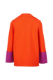 Women Two-Tone Suit Orange back view