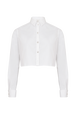 Chemise en popeline Blanc vue de face