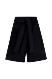 Short tailoring laine femme Noir vue de face