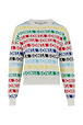 Pull rayé multicolore femme Multico blanc vue de face