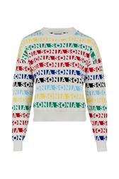 Women Multicolor Striped Jumper Multico white front view