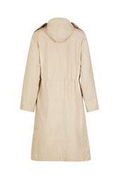 Parka en gabardine monogramme Latté vue de dos