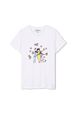 Printed t-shirt White front view