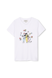 Printed t-shirt White front view