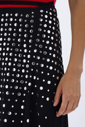 Studded skirt in asymmetrical jersey Black details view 2