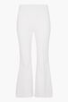 Pantalon 7/8 en maille milano Blanc vue de face