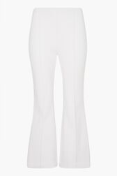 Pantalon 7/8 en maille milano Blanc vue de face