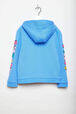 Sweat à fermeture éclair fille Bleu vue de dos