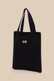 Women Heart Print Crochet Bag Black details view 1