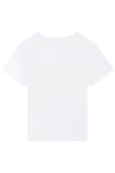 T-shirt fille jersey Multico blanc vue de dos