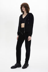 Pantalon de jogging en velours Noir vue de détail 1