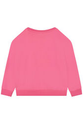 Sweat fille molleton imprimé "Sonia Rykiel" Fuchsia vue de dos