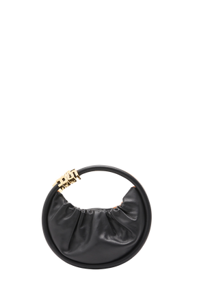 Sac domino mini en cuir Noir vue de face