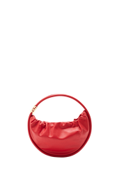 Domino medium leather bag Red front view