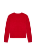 Cardigan velours femme Rouge vue de dos