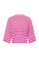Pull rayé court col rond à manches courtes Rayures pink/violet vue de dos