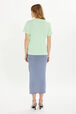 Short-sleeved crew-neck t-shirt in cotton jersey Anise back worn view