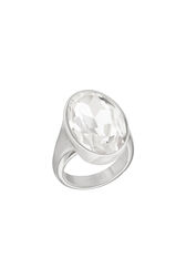 Ring Superchromatic Strass Rhodium front view