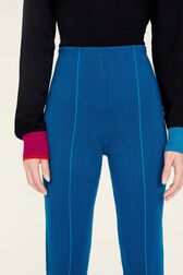 Pantalon maille milano femme Bleu de prusse vue de détail 3