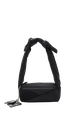 Sac baguette Demi-Pull  en nylon Noir vue de face