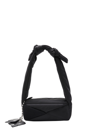 Sac baguette Demi-Pull  en nylon Noir vue de face