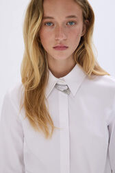 Poplin shirt White details view 2
