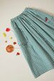 Gingham Girl Long Skirt Green details view 1